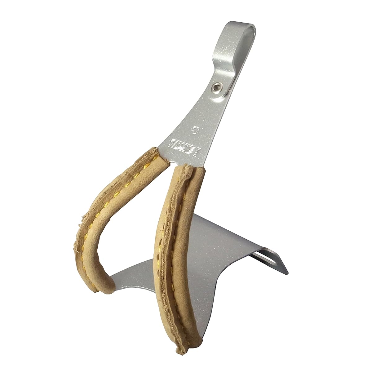 MKS (Mikashima) Toe Clip Steel [With Leather] Brown Left and Right Set