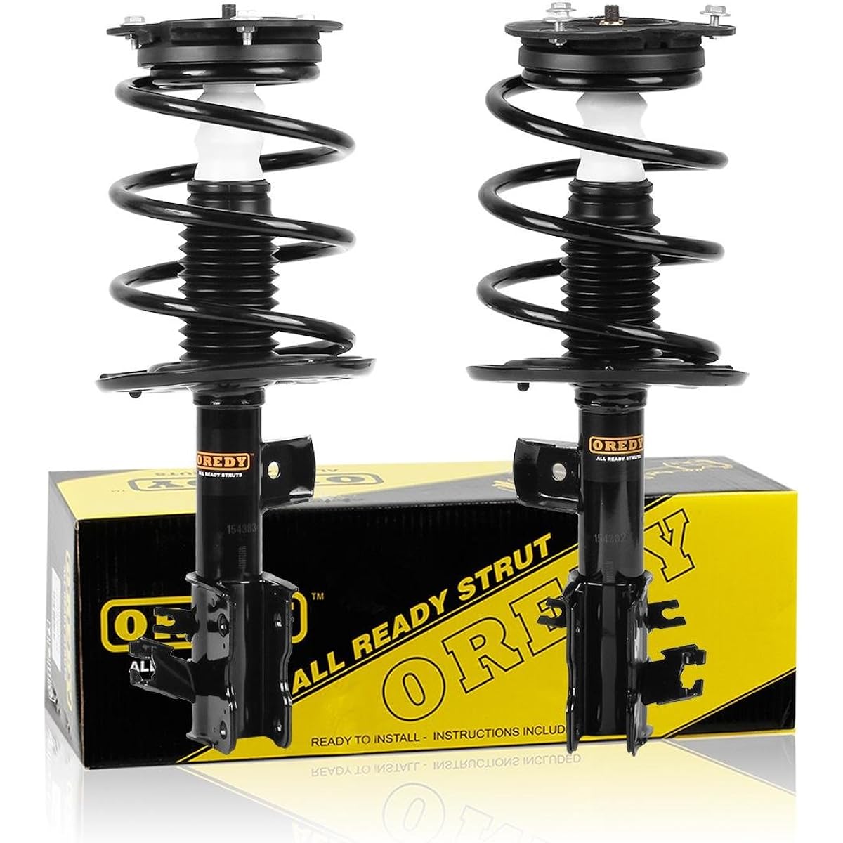 OREDY Front Pair Complete Strut Shock Coil Spring Nissan Ultima Ultima 4CYL 2.5L W/ABS 2007 2009 2010 2011#172392 172393 11612 1331839L ST8574R