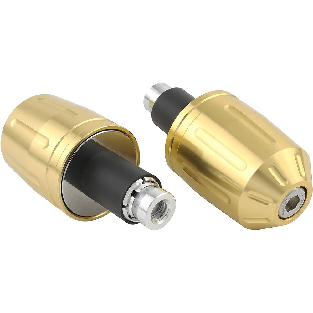 POSH Motorcycle Supplies Handlebar End Ultra Heavy Weight Bar End Type 2 Universal Type Compatible with Inner Diameter 14-19mm Champagne Gold 033279-12-10