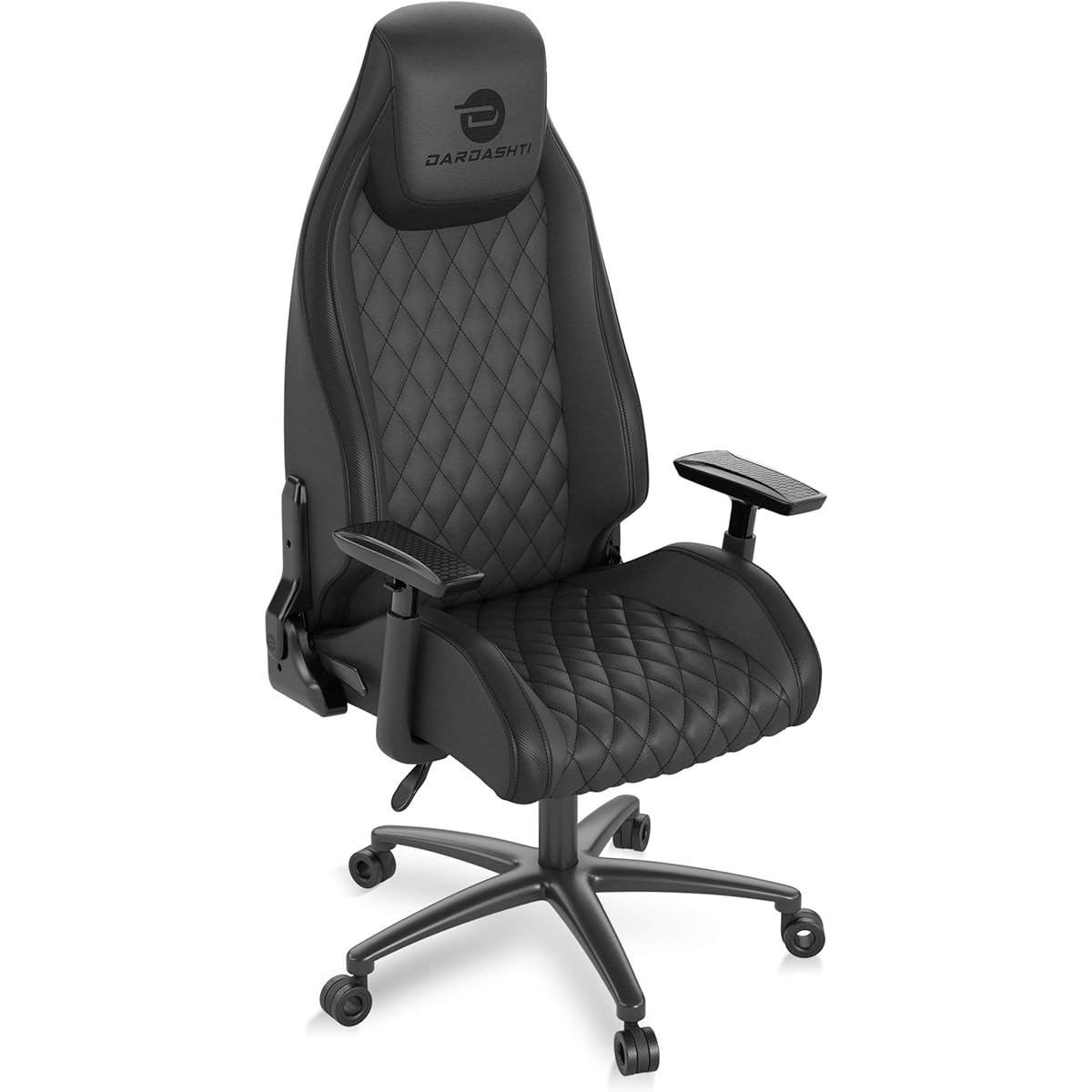 Atlantic Dardashti Gaming Chair Black Width 69.5 x Depth 118.1 (66.0~118.1) x Height 140.0 (132.1~140.0) cm [Authentic Japanese Import Product]