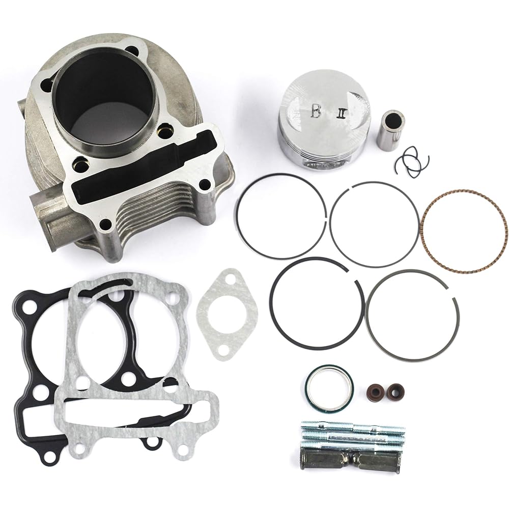 Trkimal GY6 150cc 57.4mm Bore Cylinder Kit with Piston Kit for 4 Stroke 152QMI 157QMJ TAOTAO JONWAY ZNEN Roketa ATV Moped Go Kart