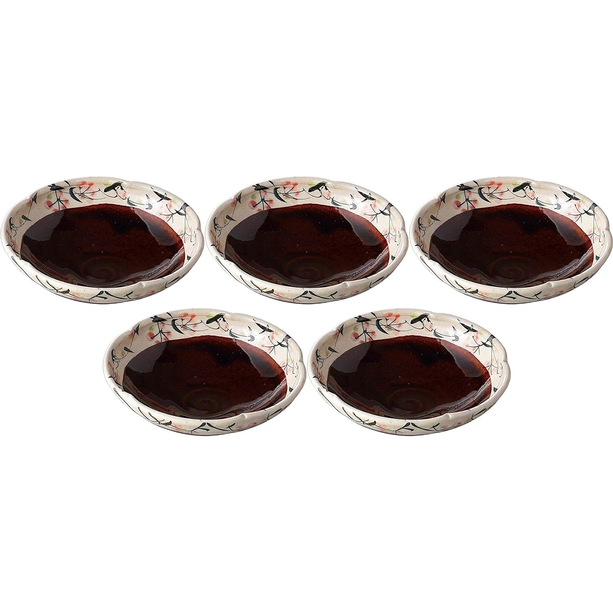 Set of 5 American glaze grass wreath flower 5.0 pot [17.2 x 5.1cm] Earthenware [Mukou]