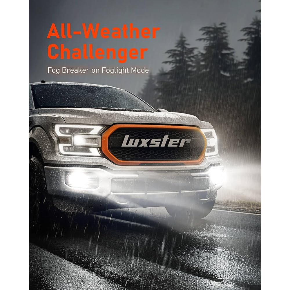 LUXSTER 2024 Punisher 40,000LM H11/H8/H9 LED bulb Super -brightness Talonred Tip Easy Plug and Play Installation Fog Light 6000K Pure White IP68 2 waterproof packs
