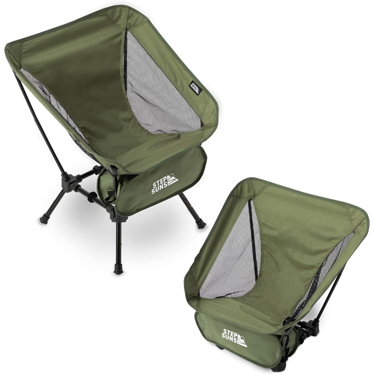 [Yobari Chair Height Adjustment Angle Adjustment STEPSUNS] High & Low Height Switching 2WAY Compact Storage Outdoor Chair