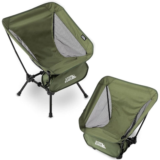 [Yobari Chair Height Adjustment Angle Adjustment STEPSUNS] High & Low Height Switching 2WAY Compact Storage Outdoor Chair