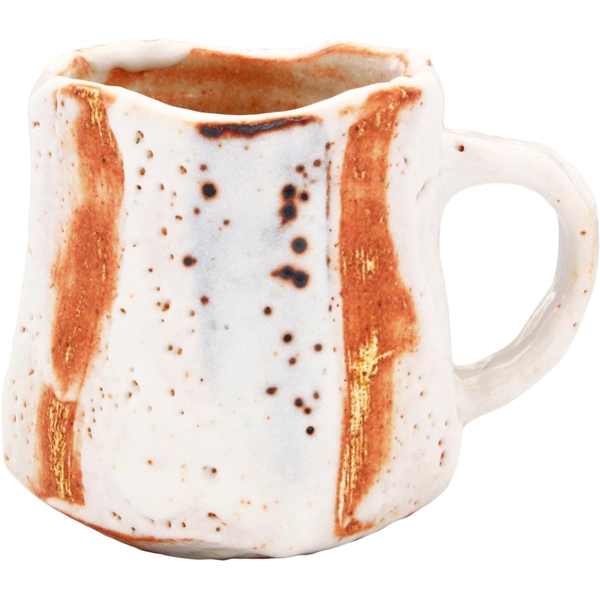 Mino Ware Higashiyama Kiln Mug Cup Shino Shaved Approximately Diameter 8 x Height 9cm Capacity Approximately 290ml Made in Japan (Includes Cosmetic Box) 551-0010