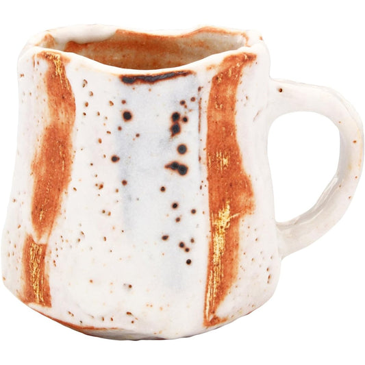 Mino Ware Higashiyama Kiln Mug Cup Shino Shaved Approximately Diameter 8 x Height 9cm Capacity Approximately 290ml Made in Japan (Includes Cosmetic Box) 551-0010