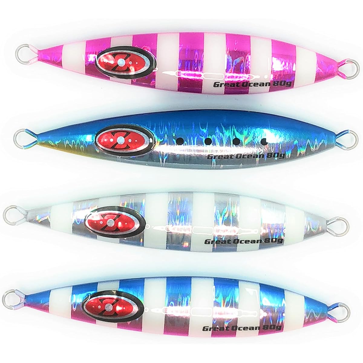 Great Ocean slow jig 80g 100g (set of 4) metal jig set