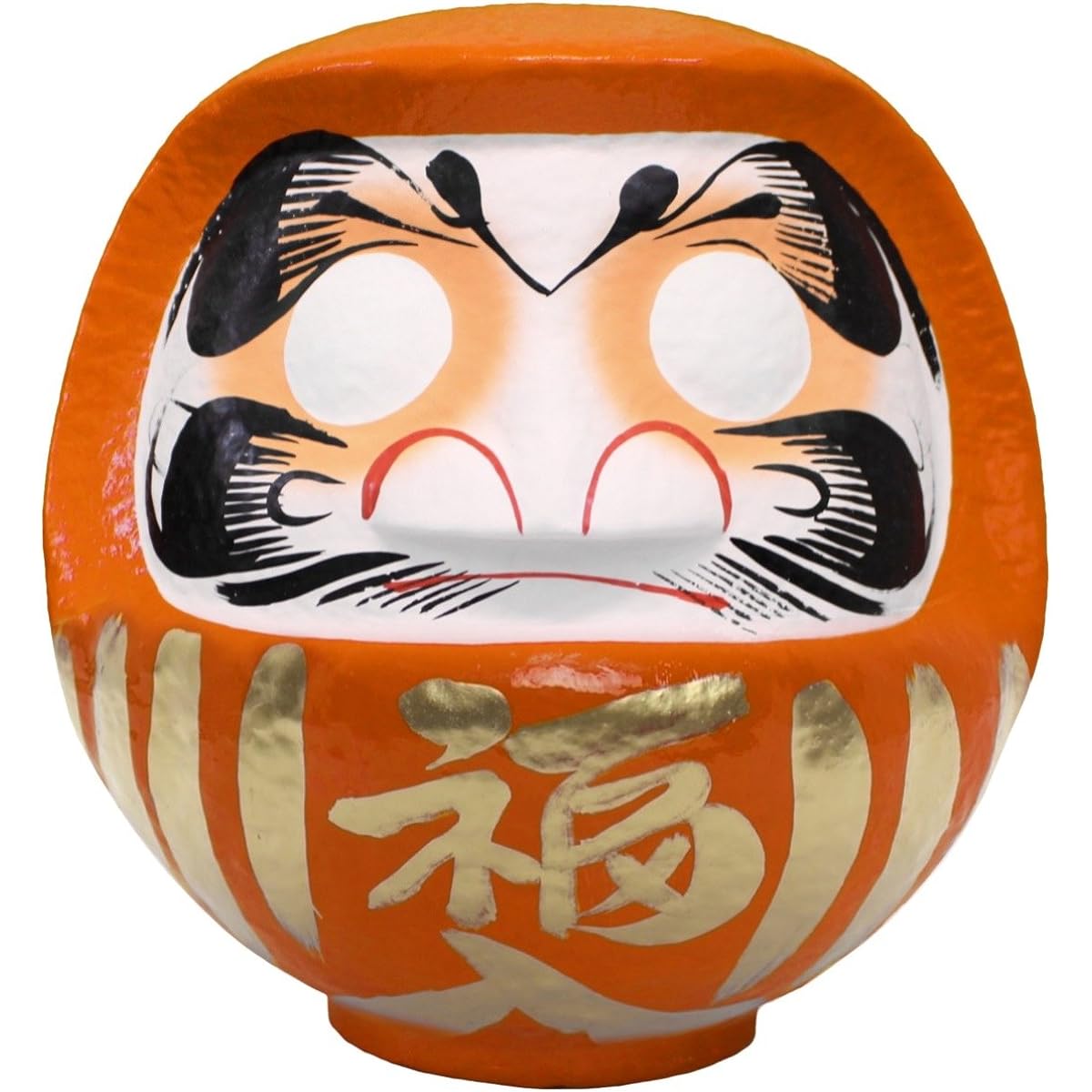 Takasaki Daruma Orange New Model 38x34x39cm Prayer for Winning/Cooperation HKDM-NEW-OR-16