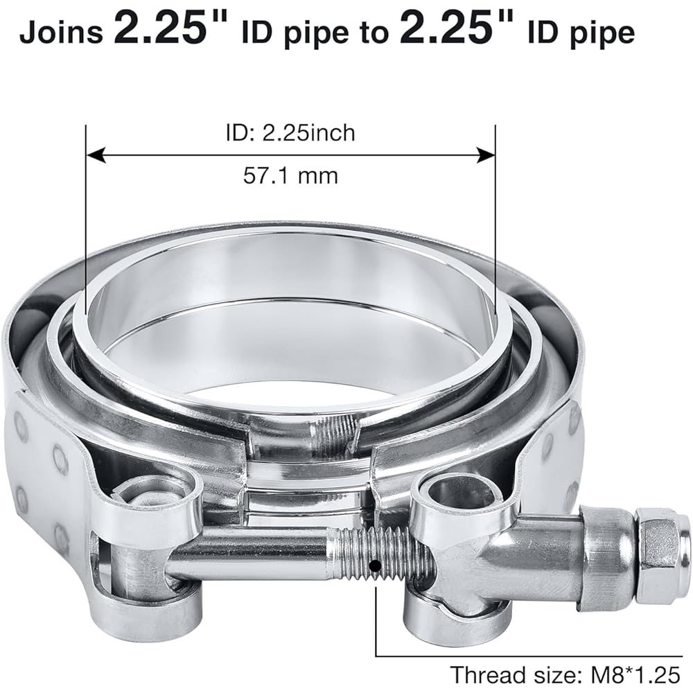 EVIL ENERGY 4.0 inch V band clamp flange male stainless steel