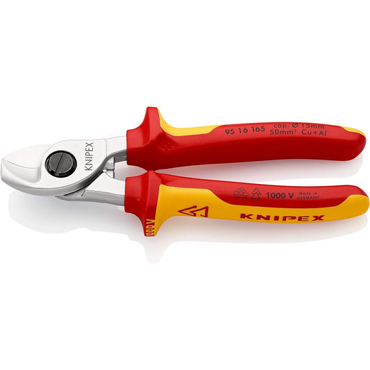 KNIPEX KNIPEX Insulated 1000V Cable Cutter 165mm 9516165