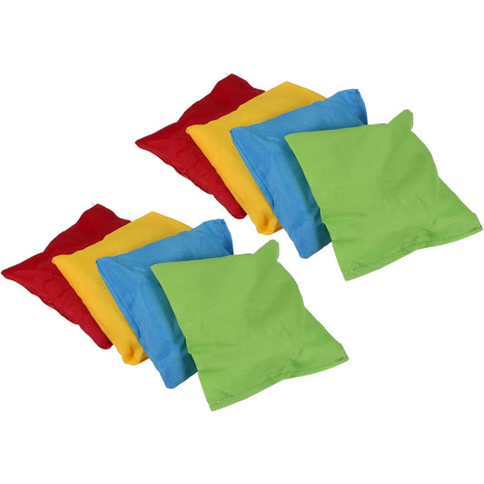 PATIKIL Cornhole Bean Bag Set of 8 Canvas Sandbags for Carnival Outdoor Yard Party Hand Toss Game Blue Green Red Yellow