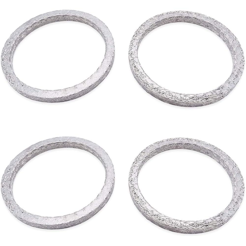WeiSen 2 Pairs Steel Mesh Style Crash Seal Exhaust Port Gasket Kit for 1984-2017 Harley Davidson Touring Softail Dyna Sportster 883 1200 XL