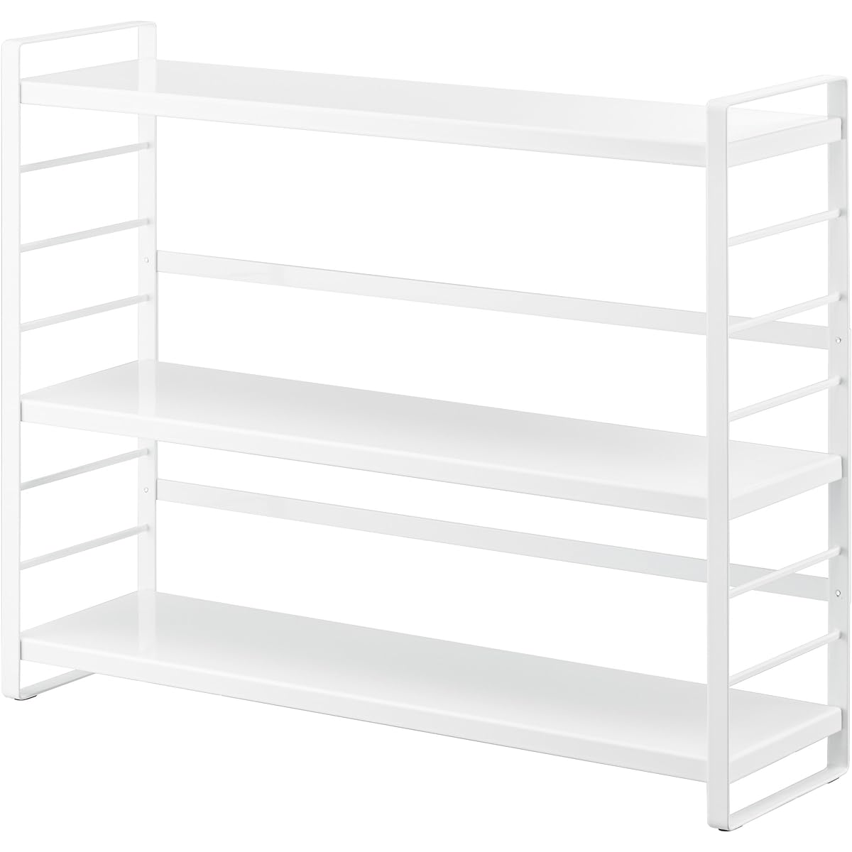 Yamazaki Jitsugyo 3257 Above the Sink Kitchen Storage Rack White Approx. W58 x D16 x H45.5cm Tower Kitchen Rack Seasoning Rack with Cutlery Pocket