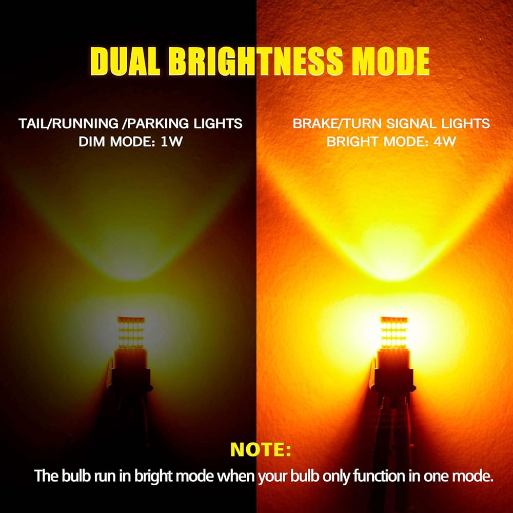 AUXLIGHT 7443 7440 T20 LED bulb White Amberred Super high brightness 57-SMD LED replacement backup/reverse light brake