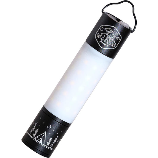 Afora LANTERN & FLASHLIGHT Lantern Light Rechargeable Small LED Flashlight Up to 10 Hours Outdoor Camping Equipment Japanese Instruction Manual Included (Green + Magnetic Cap Set)