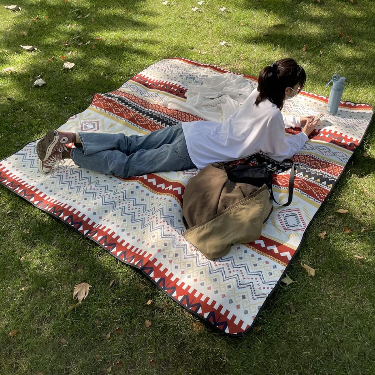 Floralies Leisure Sheet, Thick, Large, Outdoor, Large, Waterproof, Insulated, Light, Washable, Stylish, Thick Sole, Filled, Compact, Foldable, For Outdoor Use