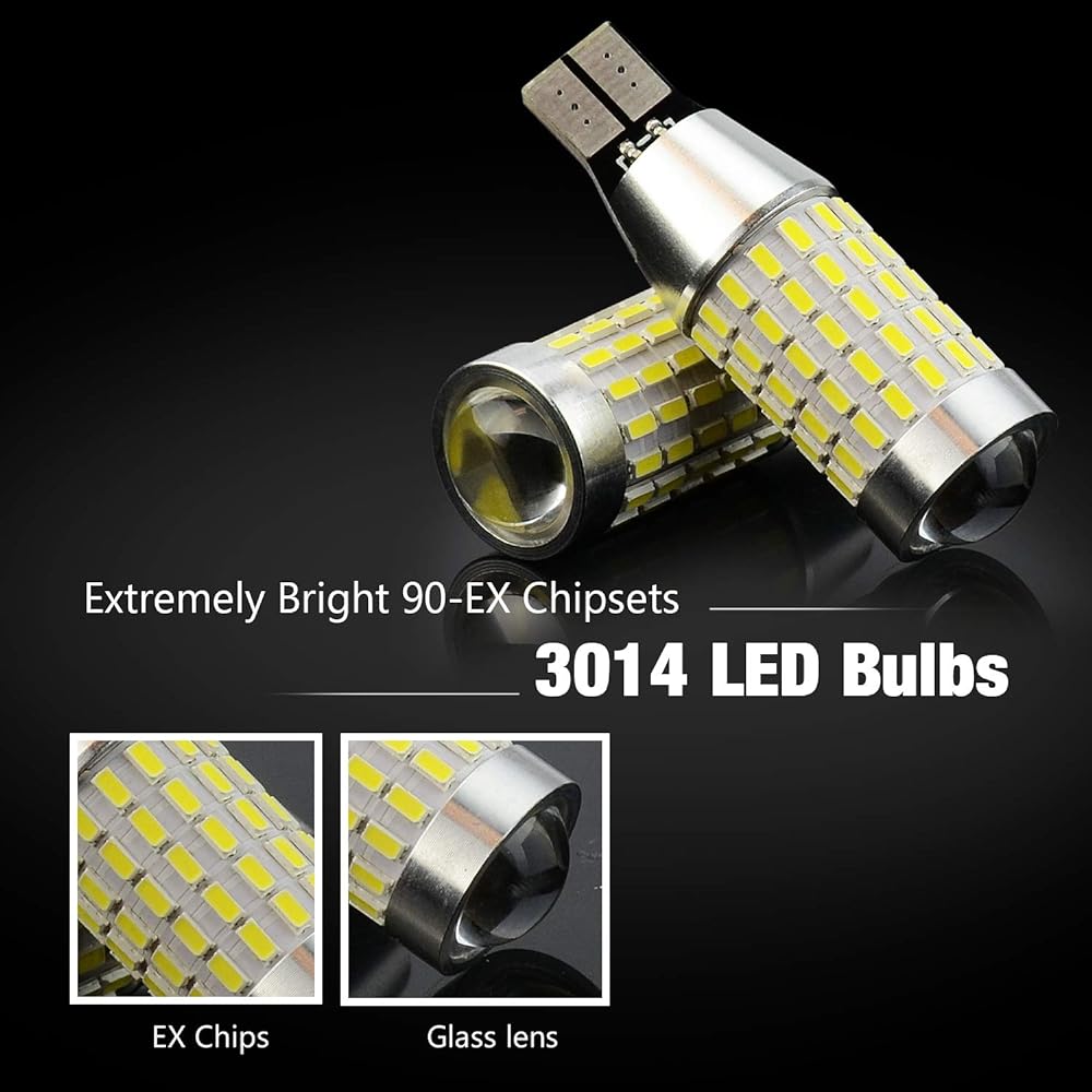 JDM ASTAR Very bright 2000 Lumen 360 degree Shine 921 912 90-EX Chipset LED Light Bulb Backup Retoright Xenon White