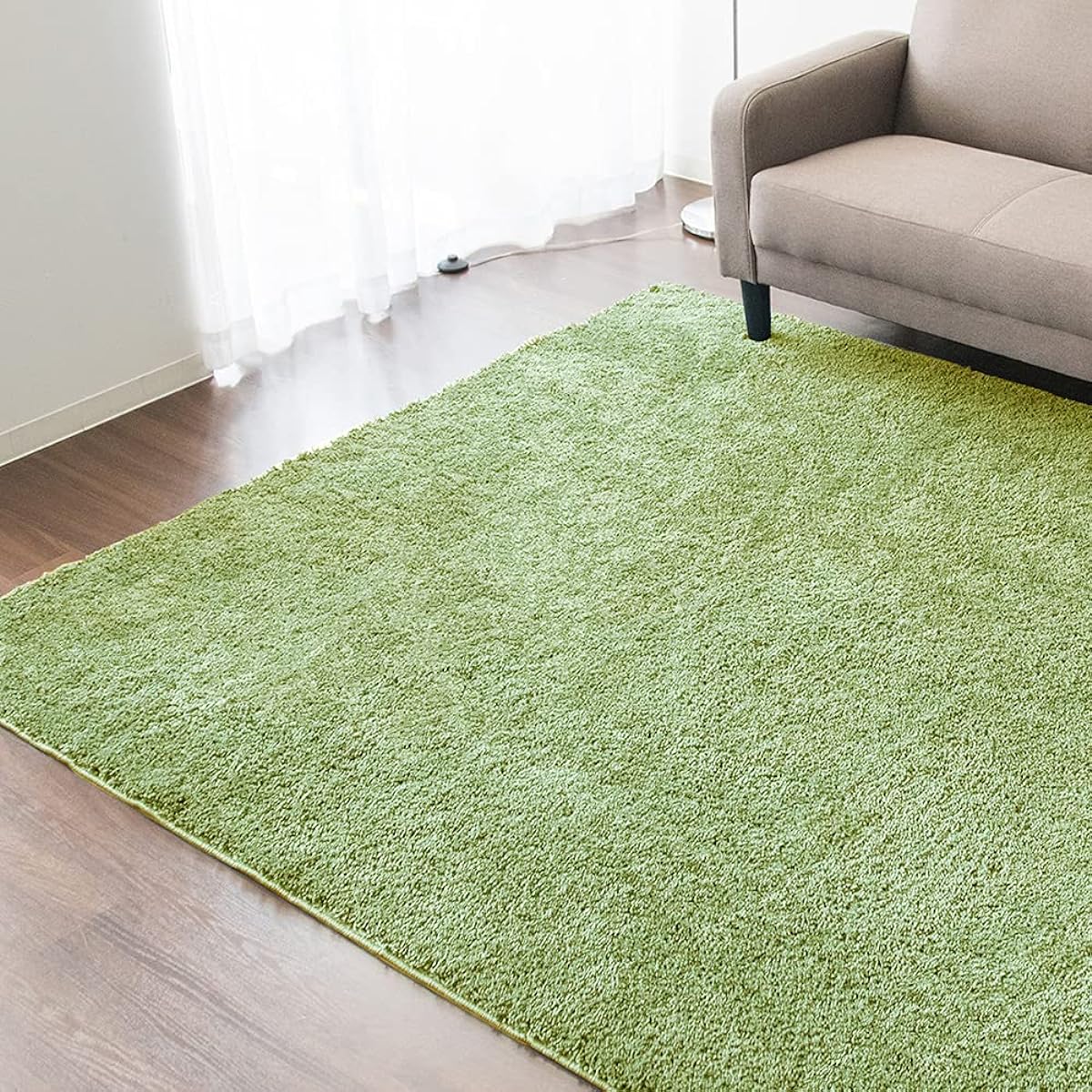 Iris Plaza Rug Carpet Non-Slip All Seasons Compatible with Floor Heating Green 185 x 185 SYGR-S-1818