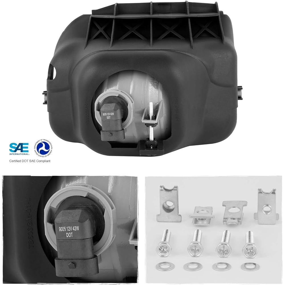 2003-2006 Chevrolet Sylvarado Avavarado Bumper Driving Foglight Lamp Chrom Housing