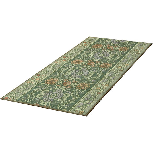 Ikehiko Igusa Mat Corridor Mat "F Vivian" Green Approx. 80 x 340 cm (Back: Urethane)
