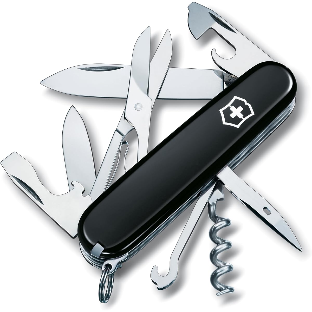 VICTORINOX Climber Multi-Function Knife Trekking Hiking Climbing Equipment Scissors with Multi-Hook Swiss Made Multi-Tool Jutoku Knife with 14 Functions [Domestic Genuine Product]