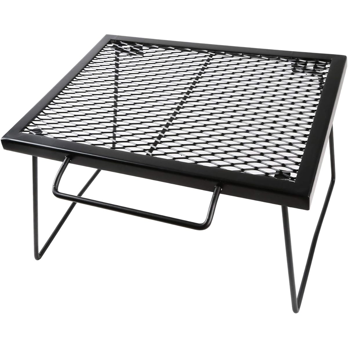 YOLER Bonfire Table, Mesh Table, Camping, Folding, Outdoor Table, Low Type, Multi-Stand, Sturdy, Solo Camping, Dedicated Carry Bag Included, 43 x 32 x 26 cm