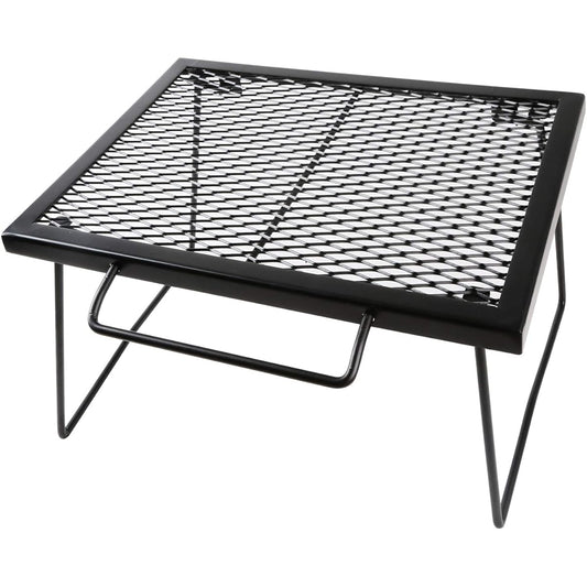 YOLER Bonfire Table, Mesh Table, Camping, Folding, Outdoor Table, Low Type, Multi-Stand, Sturdy, Solo Camping, Dedicated Carry Bag Included, 43 x 32 x 26 cm