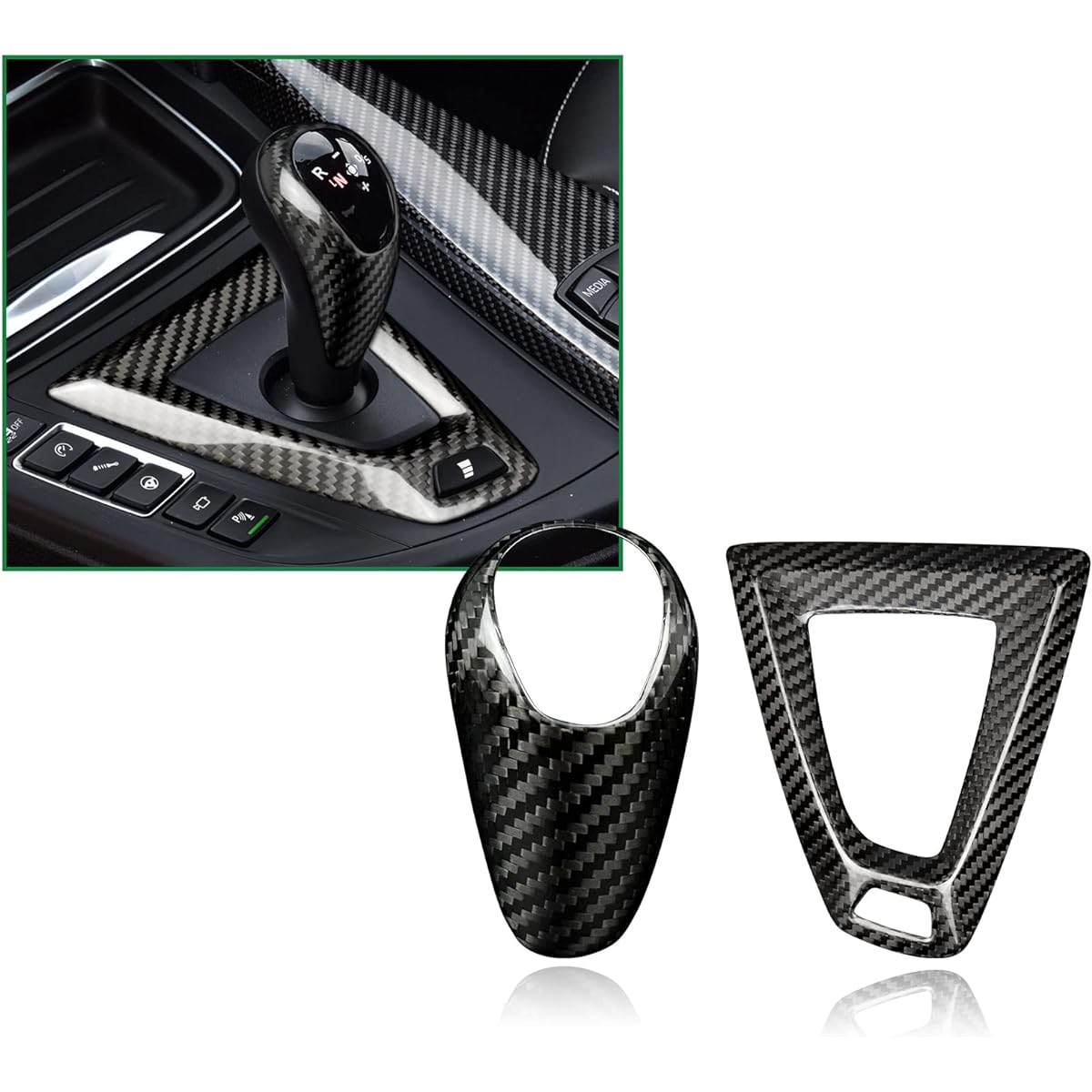 AirSpeed Carbon Fiber Gear Shift Nob Cabat Rim BMW M2 M3 M4 (2014-2018) Black