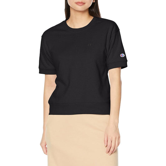 [Champion] Sweatshirt, Short Sleeve, Round Neck, Fleece, Embroidery, One Point Logo, Short Sleeve Sweatshirt, Women's Basic, CW-Z008/CW-X011