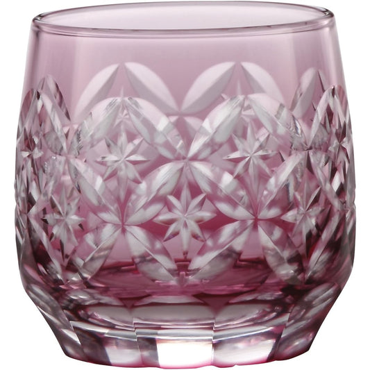 Sumida Edo Kirikokan Kaiseki Cup Cloisonne Connecting Stars (Gold Red) YTM-3 Pink