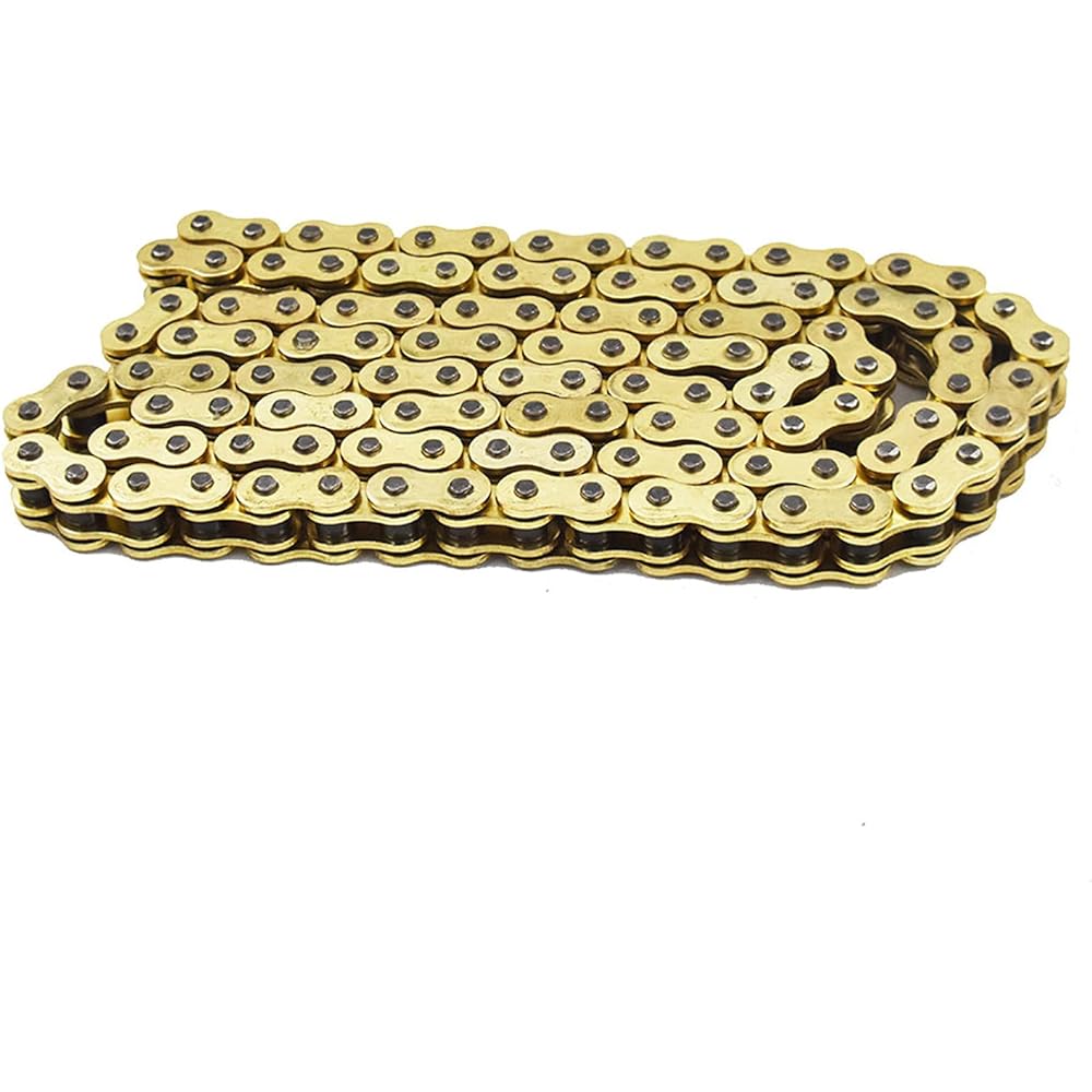 Labwork Drive Chain with O-Ring, Gold Color, 520 Pitch, 114 Links Compatible with Hundreds of Motorcycles and ATVs