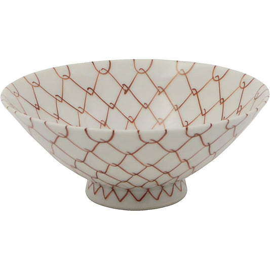 Kyoto ware Kiyomizu ware Hozan kiln Hime tea bowl Red mesh B9-2