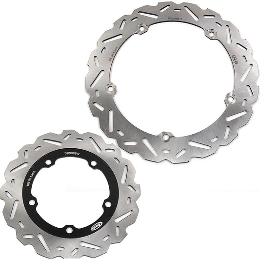 Arashi Front and Rear Brake Disc Rotor for Honda NC750X 2014-2021 DCT/NC750X ABS 2014-2021 Motorcycle Replacement Accessories Silver