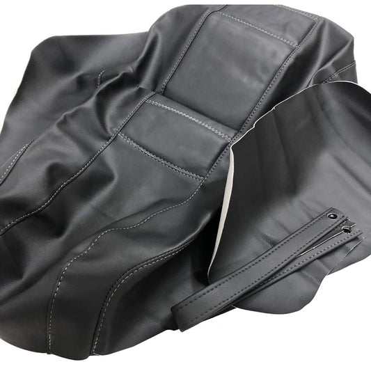 Honda Fusion 250 MF02 Specially designed seat cover with tension cord Made in Japan (thick fabric) [Fabric color: Black/With tandem belt/Stitching: Transparent] Reupholstery type CHRIS-HCH1141-C10