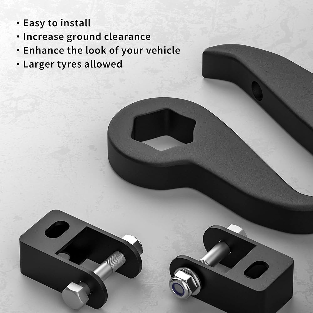 1-3 inch tongue Burkey 2011-2019 Sylvarad GMC Sierra 2500HD 3500HD 4X4 Shock extensioner bracket 1 to 3 inch Forged suspension leveling lift kit