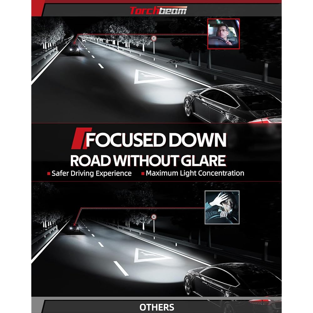 TORCHBEAM H13 LED headlight vehicle inspection compatible