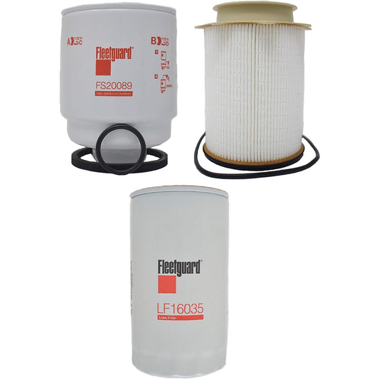 BUYER $ Hide Hide Kit -Dodge Lamb 6.7L Diesel Fleet Guard Oil Filter LF16035 Fuel Filter FS53000 & Fuel/Division Filter