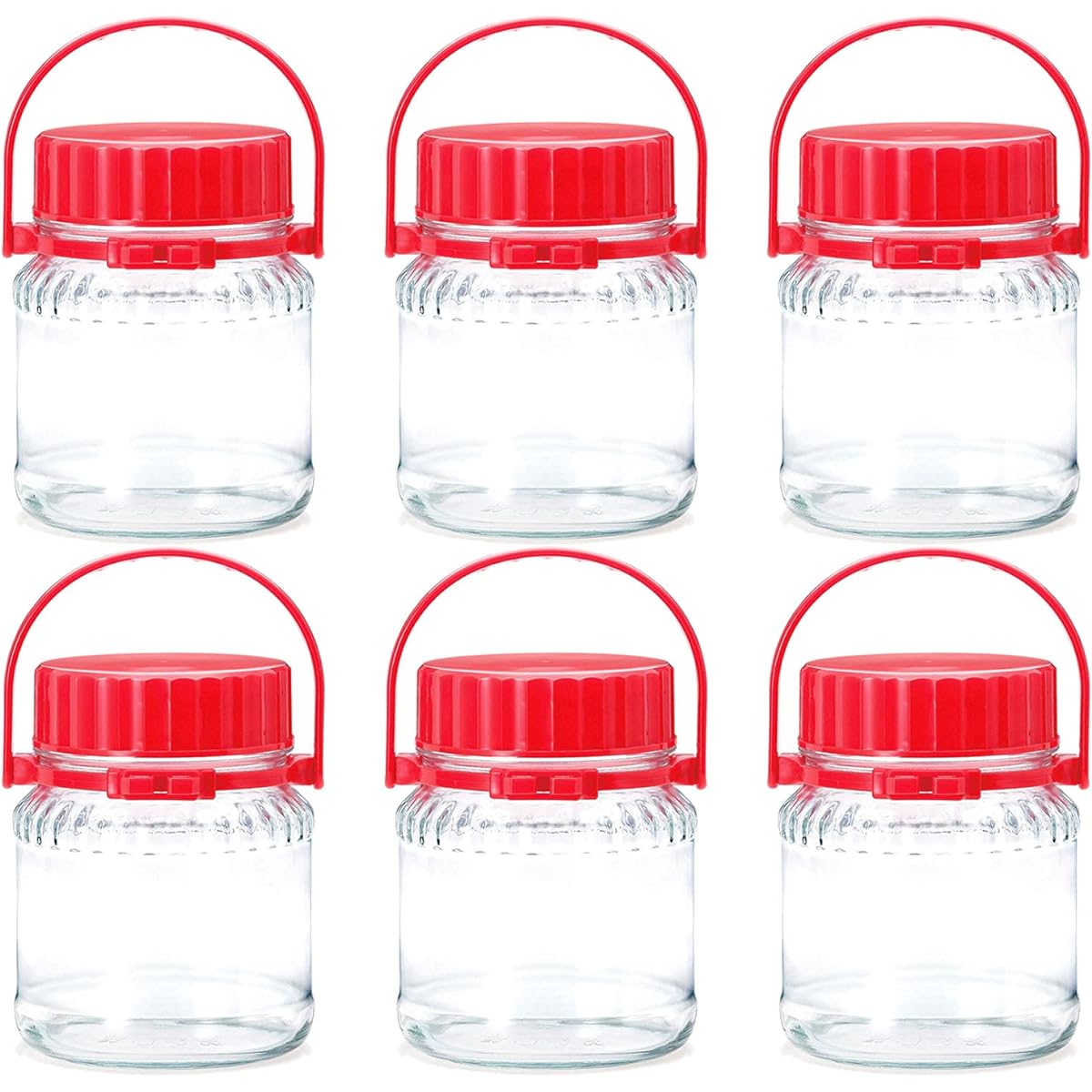 Toyo Sasaki Glass Fruit Liquor Bottle Pickled Rakkyo Edition Made in Japan Clear Approx. 2000ml I-77823-R-B-JAN 6 pieces