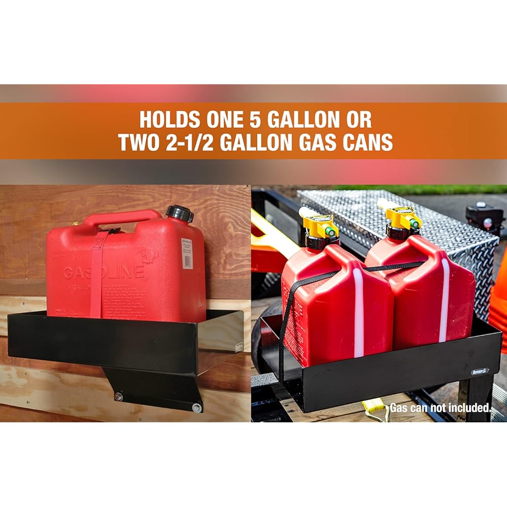 BUYERS PRODUCTS Gas container rack landscape truck and trailer 2.5/5 Gallon black