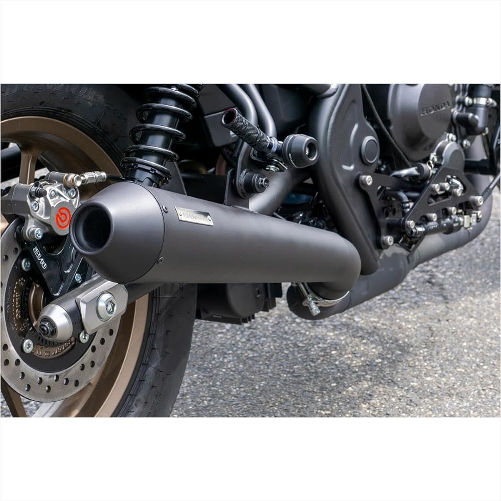 OVER Racing SS Megaphone S/O Muffler Black Rebel250/S Edition 17-131-02