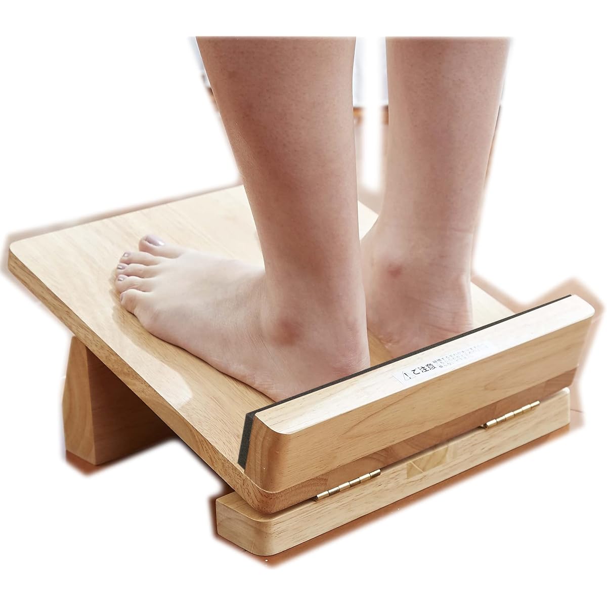 Fujiwa Sangyo Ankle Stretching Equipment, Ride Board, Wooden, 4 Level Adjustment, Heel, Cushion Included