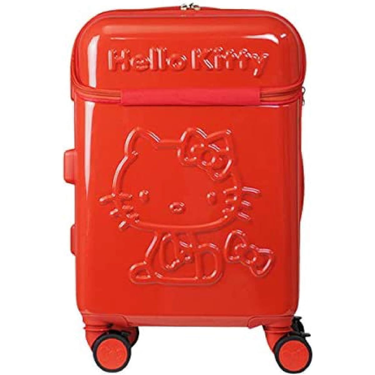 Hello Kitty 20 inch suitcase pink with front pocket HK-SUC-02-KRD