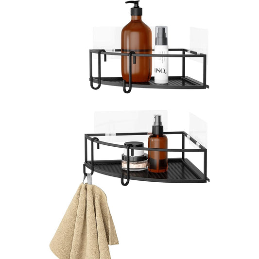 umbra Shower Rack Shampoo Rack Shelf Corner Black Set of 2 CUBIKO 21018616040