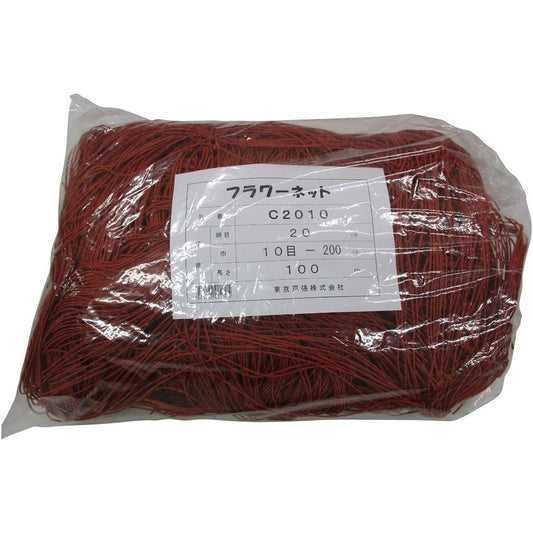 Tokyo Tobari Flower Net C Type 20cm square stitch 10 stitches x 100m [Brown/400d x 24 strands] C2010 522230