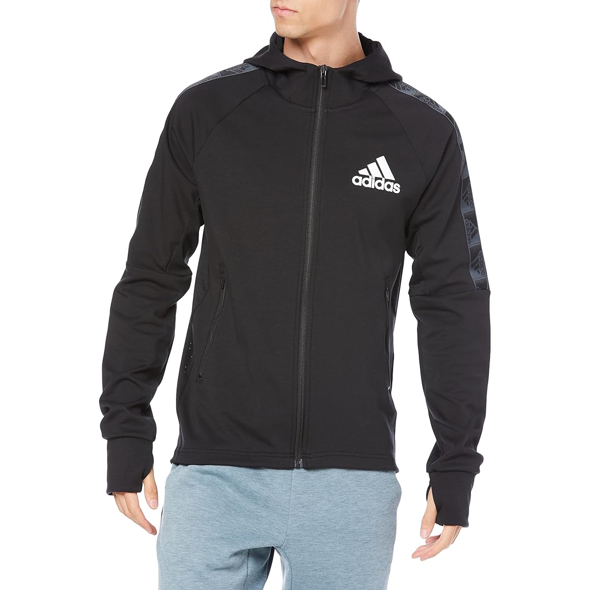 [Adidas] Sweatshirt Aero Lady Designed to Move Sports Motion Logo Hoodie IYQ73 Men's
