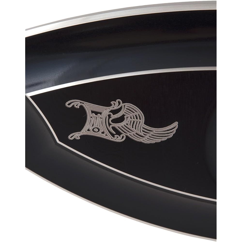 Ken's factory Rapid Series Mirror Vanquish Black & Machine Cut Right Bike Mirror (Rapid Series Mirror Vanquish Black & Machine Cut Light) 12-203