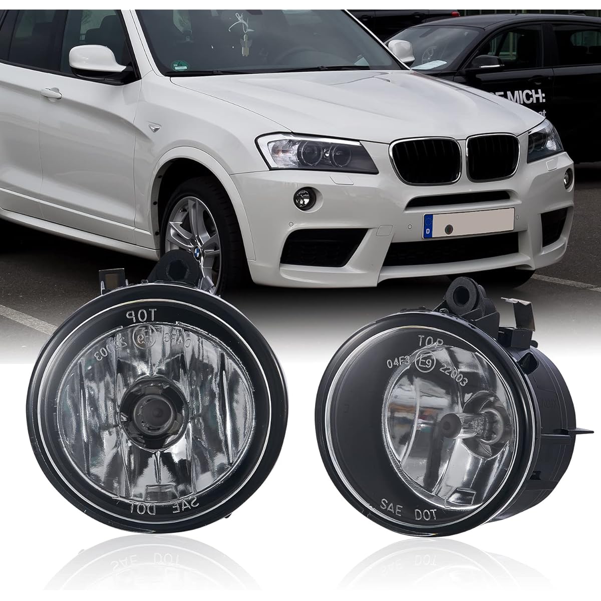 TUZILLA Fog Lamp BMW X1 F48 F49 2016-2019 X2 F39 2018-2021 X3 F25 2011-2017 Adaptive Head Lamp X4 F26 2015-2018 X5 F15 2014-2012015 X6 F16 2015 1 Pair Clear