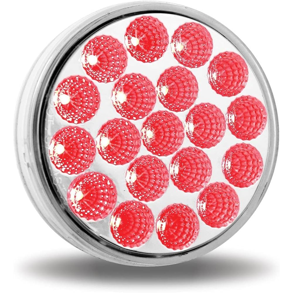 DUAL FUNTION 4 inch Round Red Stop Turn & Tail & White Backup LED Light
