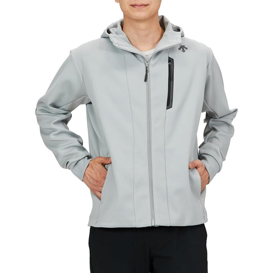 [DESCENTE] Sweatshirt, Open Front, Water Absorbent, Windproof, Stretch, Running, Walking, Pocket